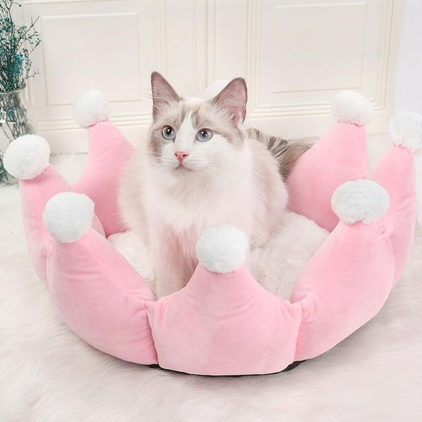 

cat beds & furniture crown ball dog and mats winter warm cute large size ped bed dogs basket pet products cushion mat house