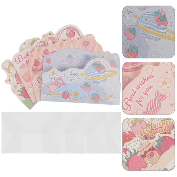 

greeting cards 4 sets decorative delicate diy message for holidays