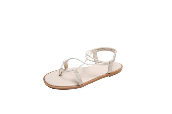 

sandals ladies retro foot flat summer shoes beach casual, Black