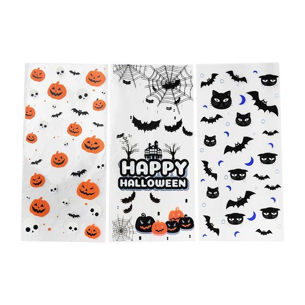 

gift wrap 50pcs happy halloween plastic candy bags cookie bag snack package party favors for home decoration