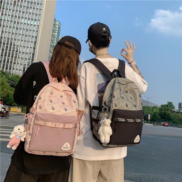 

backpack print for girls boys soft outdoor travel bag with mesh college large capacity teenager students schoolbag
