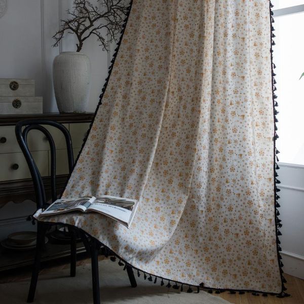 

curtain & drapes luxury white christmas curtains american cotton -linen bronzing chimes semi-shading bay window decoration living room