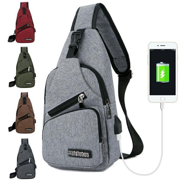 

waist bags travel 2021 sling shoulder usb charge chest bag for men casual multifunction waterproof crossbody women short trip