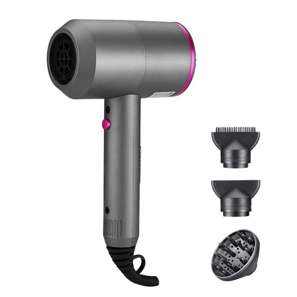 

electric hair brushes dryer 3 speeds adjustable fast drying hairdryer blow cold wind with nozzles diffusers styling tools