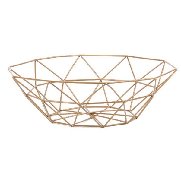 

kitchen storage & organization european style metal basket modern fruit tray bowl vegetable snack iron plate home