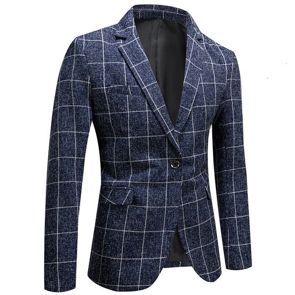 

2021 coat spring fashion lattice small men's suit, White;black