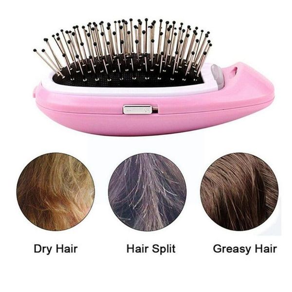 

hair brushes 1pc negative ion massage comb portable dry battery hairdressing shunfa o5x0, Silver