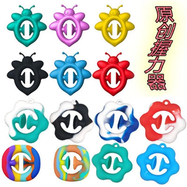 

party favor grip exercises stress relief training five-finger strength silicone muscle toy for children or adult