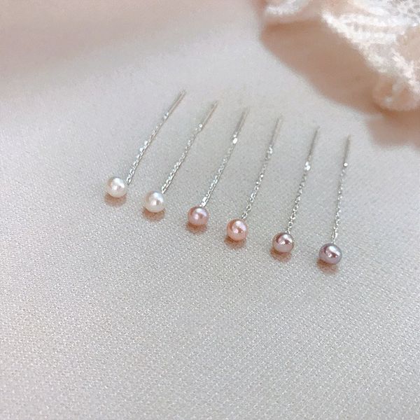 

reeti 925 sterling silver pearl earring chain long tassel earrings for women elegant gifts, Golden