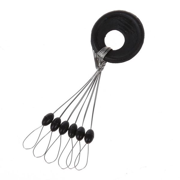 

quality black plastic ring 6 in 1 rubber float sfishing ser sinker 50 pcs accessories