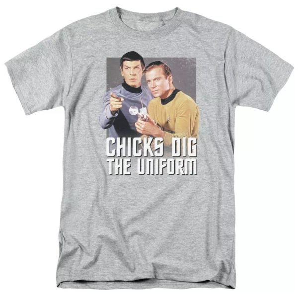 

star trek chicks dig tv show t-shirt sizes s-3x new, White;black