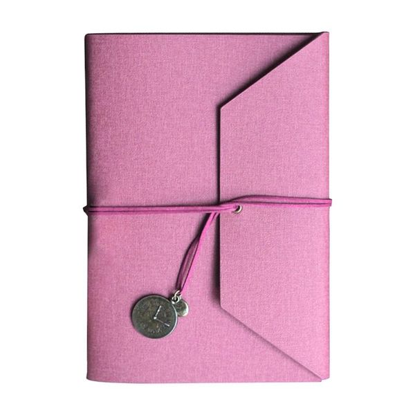 

notepads a5 loose-leaf tri-fold travel handbook pu leather notebook stationery notepad multi-purpose scrapbook convenient 8 color, Purple;pink