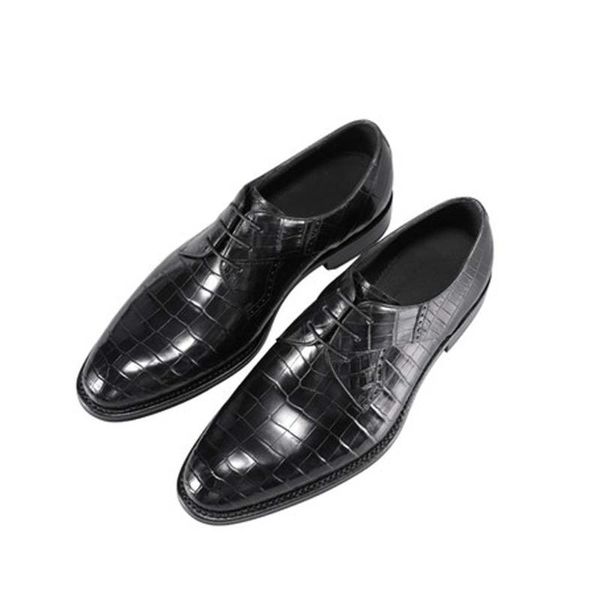 

dress shoes cestbeau import nile crocodile leather manual lace-up men formal genuine sole belly, Black