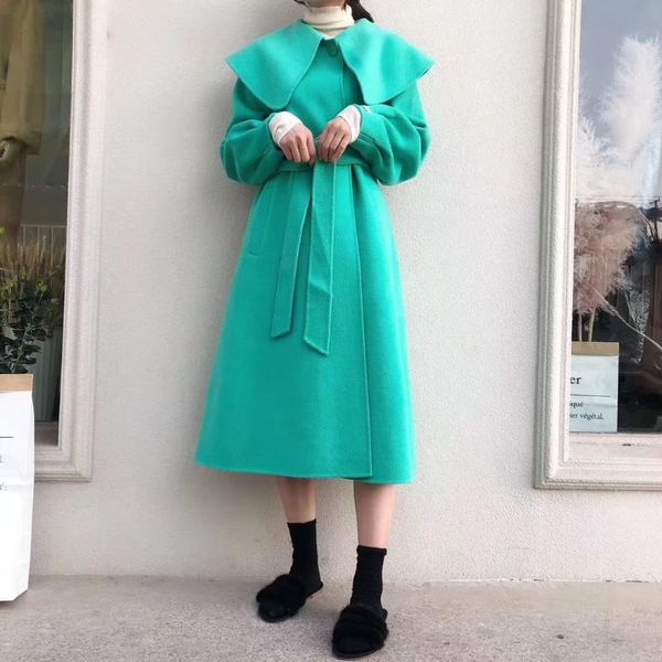 

australian wool double faced coat for women women's & blends, Black