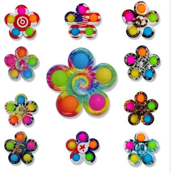 

2022 colorful sensory fidget push bubble board toys simple dimple fidgets finger play game anti stress spinner