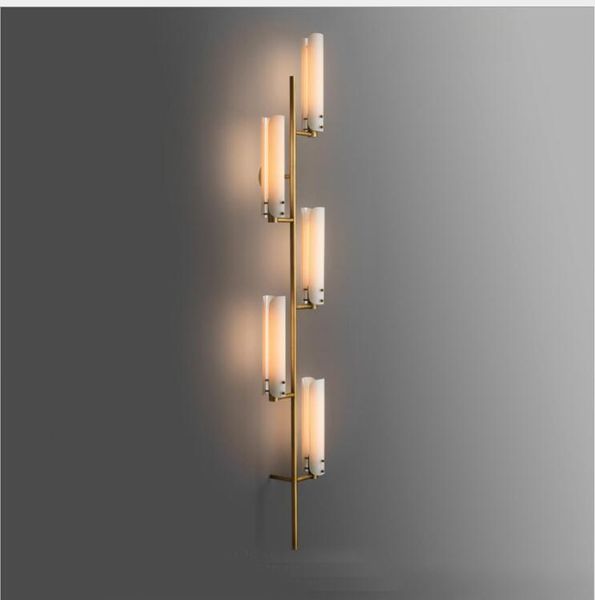 

copper post-modern minimalist wall lamp hong kong-style designer personality creative art living room corridor stair decorative floor lamps