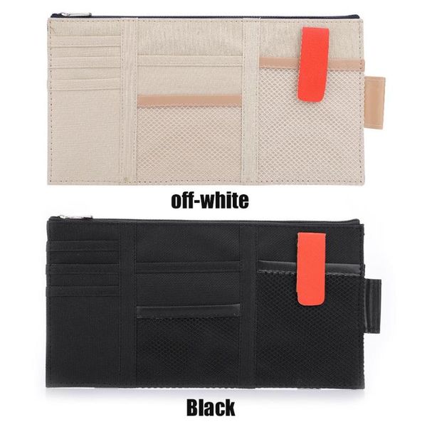 

car organizer beige black interior visor nwe truck parts sun universal storage mesh bag
