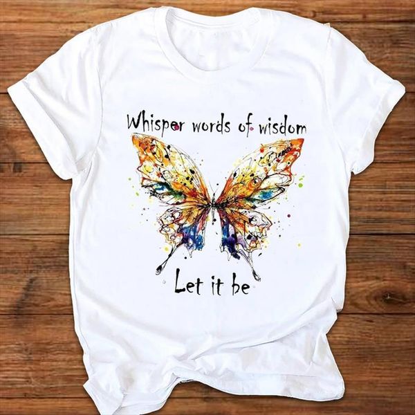 

men graphic cartoon watercolor butterfly mens t shirt fashion ladies printing print clothes lady tees female, White;black
