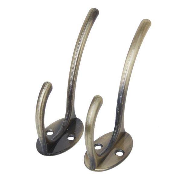 

robe hooks 2pcs vintage wall mount hanger for clothes/coat/hat/bag/towel---antique bronze