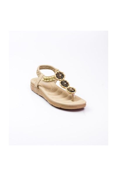 

slippers 150 -  thong female sandals beige bej-41, Black