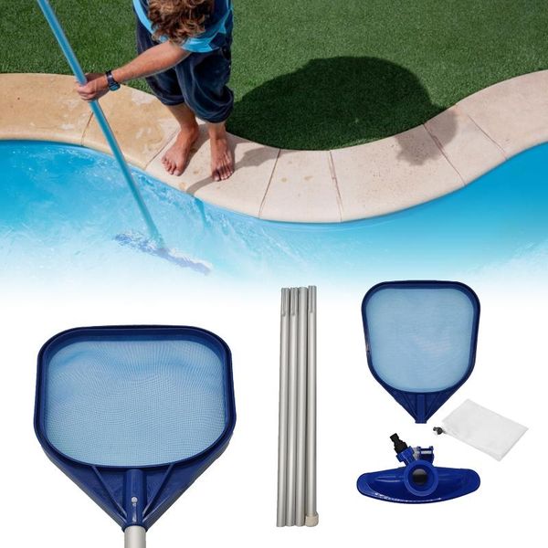 

swimming pool cleaning kit vacuum spray maintenance cleaner tools adjustable handle angle w/skimmer net accessorie & accessories