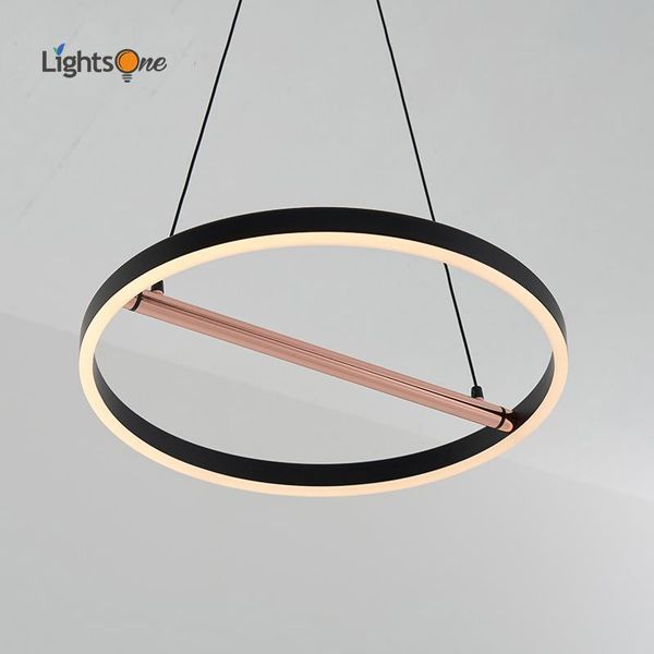 

pendant lamps simple and modern living room light dining table combination lamp rotating round riheng