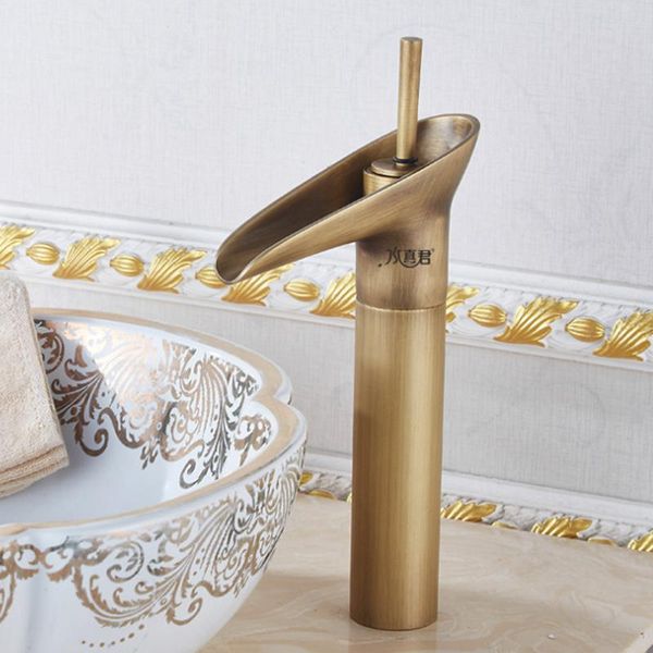 

glass style single lever waterfall bathroom basin faucet wine brass antique and cold sink mixer taps for kittchen faucets