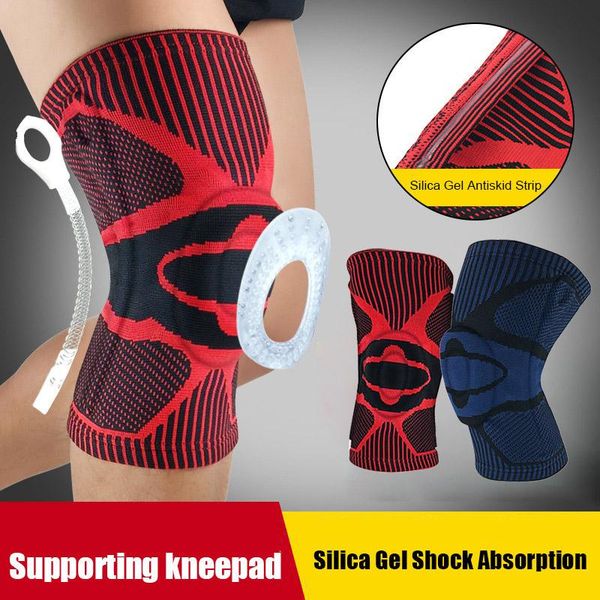 

elbow & knee pads 1pc knitting supports sports breathable anti-slip guard pad for basketball volleyball fi-19ing, Black;gray