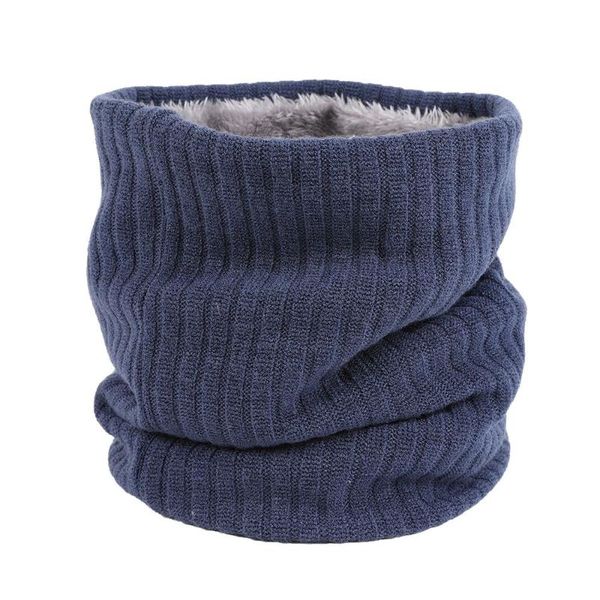 

scarves atumn winter double-layer thin neck warmers fleece heat insulated thermal gaiters for men women, Blue;gray