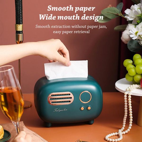 

tissue boxes & napkins radio shape living room napkin holder with carbon bag box paper storage case container office home decoration