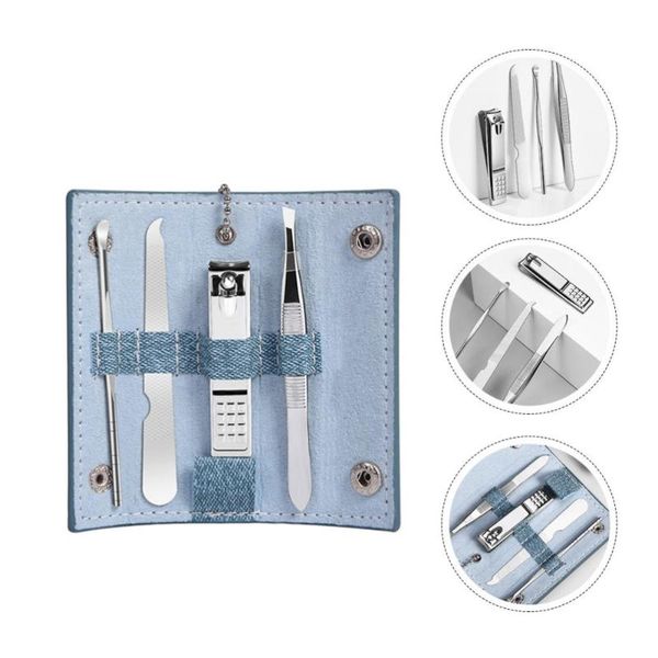 

nail art kits 4pcs manicure trimmer tools ear wax picker with storage case