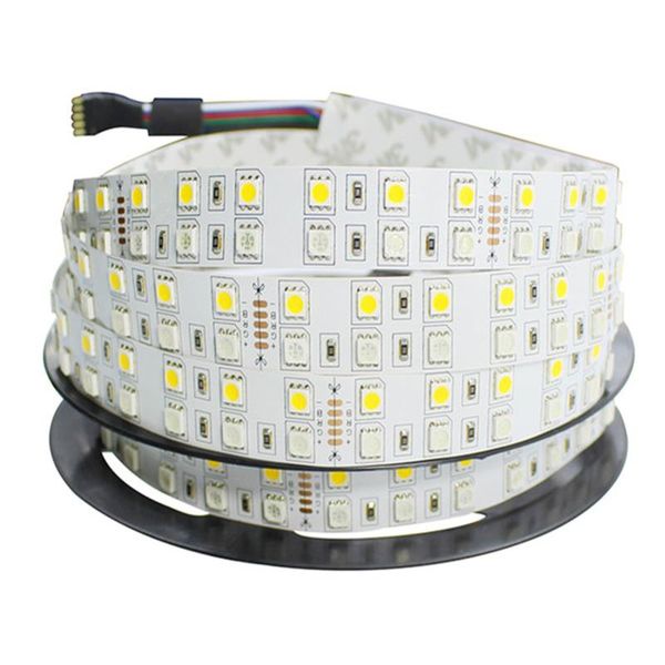 

led strip light rgbw rgbww 120leds/m double row 24v smdflexible lights rgb + white / warm non-waterproof strips