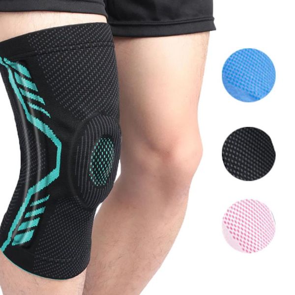 

1pcs sports anti-collision support knee pads bodybuilding running basketball cycling protective gear protect the knees elbow &, Black;gray