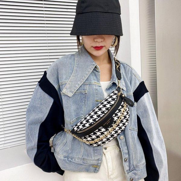 

waist bags women's fashion fanny pack female shoulder luxury belt messenger bag banana packs retro chest