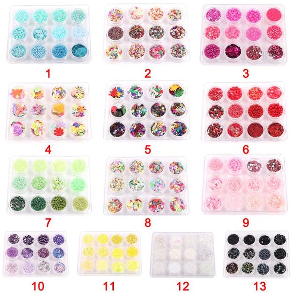 

box/set holographic nail art sequins glitter powder for diy makeups supplies thin889 decorations, Silver;gold