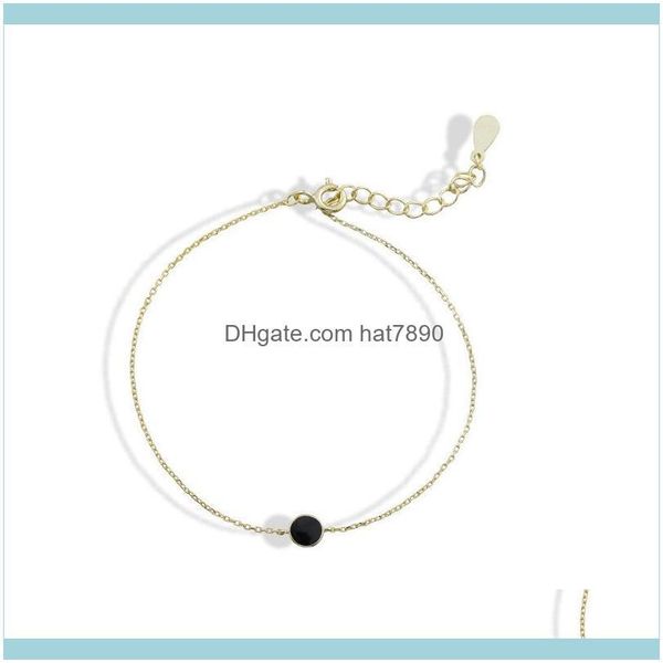 

link, chain bracelets jewelrys925 sier bracelet korean east gate circle geometric black gutta percha three color fashion personality jewelry