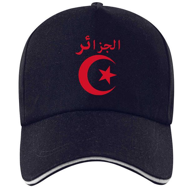 Il berretto da baseball del berretto da baseball dell'Algeria può personalizzare il segno e il testo della bandiera dell'Algeria stampati gratuitamente Q0911