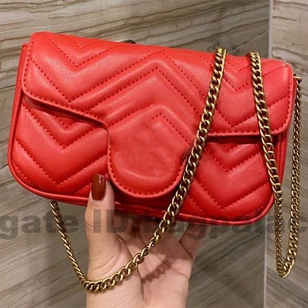 Mini borsa a tracolla 17CM Luxurys Designers Borse a tracolla Messenger in pelle da donna Borse a mano Ragazza Fashion Celephone Clutch Purse Wallet Marmont