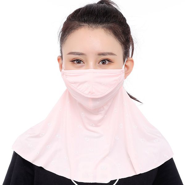 

neck summer breathable sunscreen mouth shawl mask female ice riding easy to breathe face protection against uv