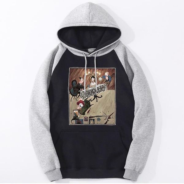 

women's hoodies & sweatshirts wealthy family comicshoodies female anime street harajuku loose pullovers autumn fleece raglan clothing, Black