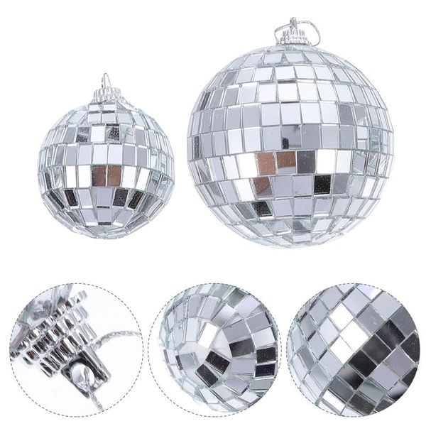 

party decoration 24 pcs xmas disco mirror hanging pendant christmas tree decor