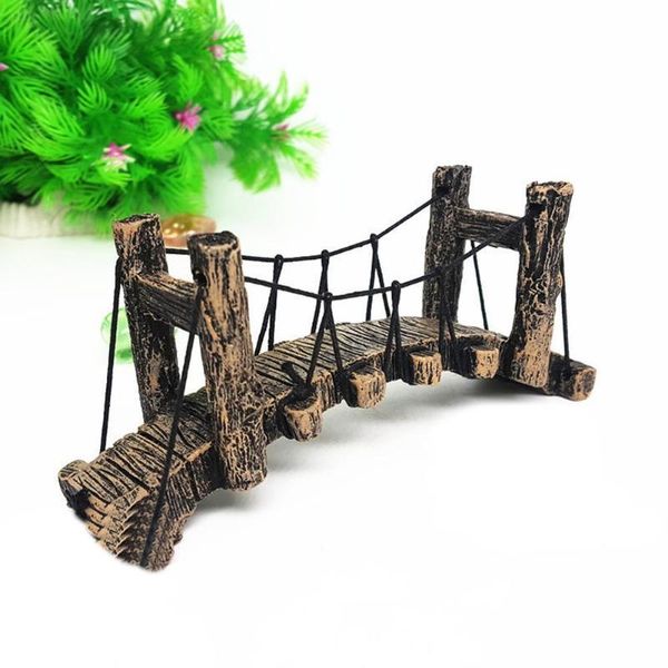 

1pc fake aquarium water bridge ornament fish tank synthetic resin decor non-toxic decoration accessories decorations