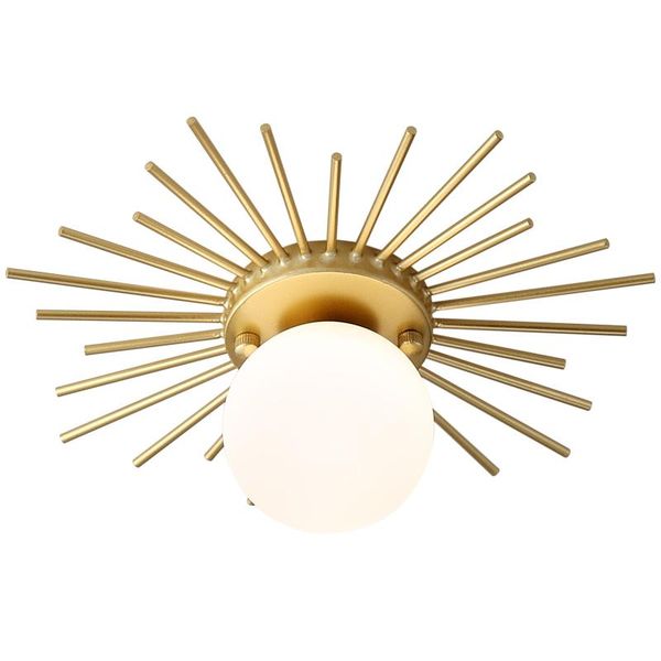 

ceiling lights corridor aisle creative nordic minimalist modern balcony all copper crystal home porc