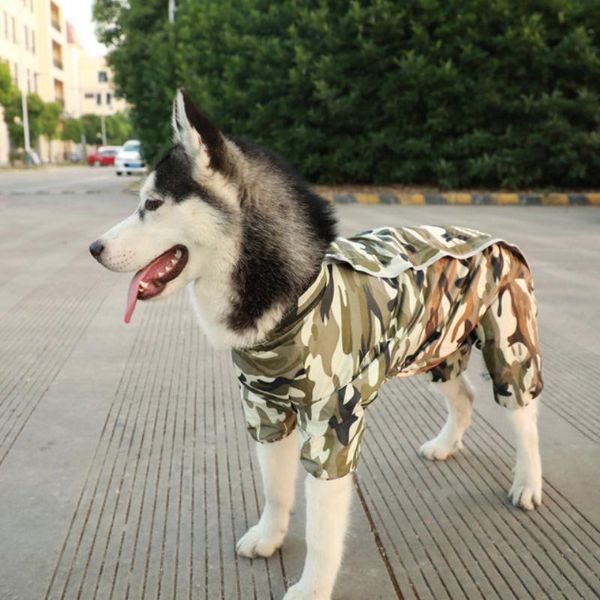 

dog apparel big raincoat large clothes waterproof clothing samoyed husky labrador golden retriever pet outfit junmpsuit