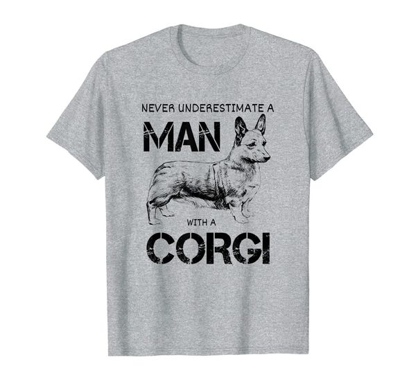 

mens corgi dad t-shirt, White;black