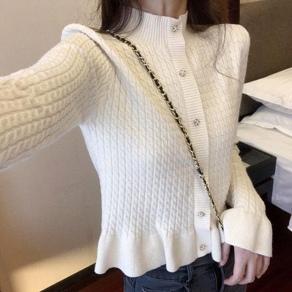 

women's sweaters 2021 sweater ropa mujer knitted chic loose korean cropped pullover half turtleneck slim fit women clothes pullovers, White;black
