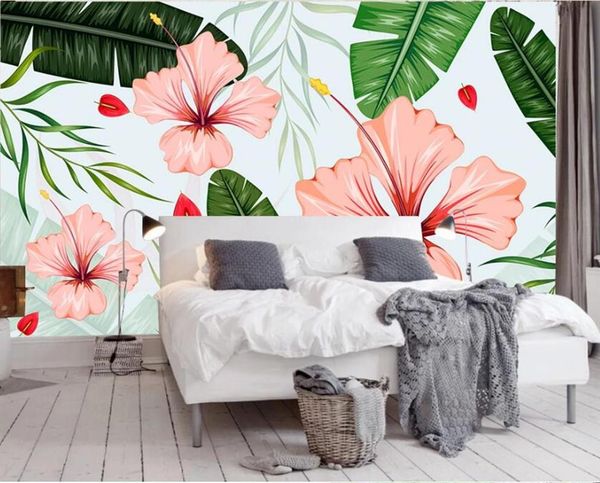 

wallpapers ainyoousem stylish huaben green plants decorate tv background wall papier peint papel de parede wallpaper 3d stickers