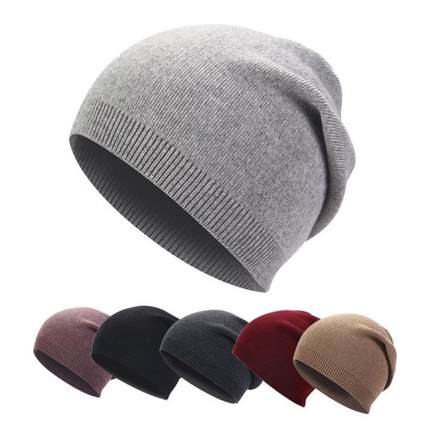 

beanies solid color beanie autumn winter wool blends soft warm knitted cap men women hat outdoor ski caps