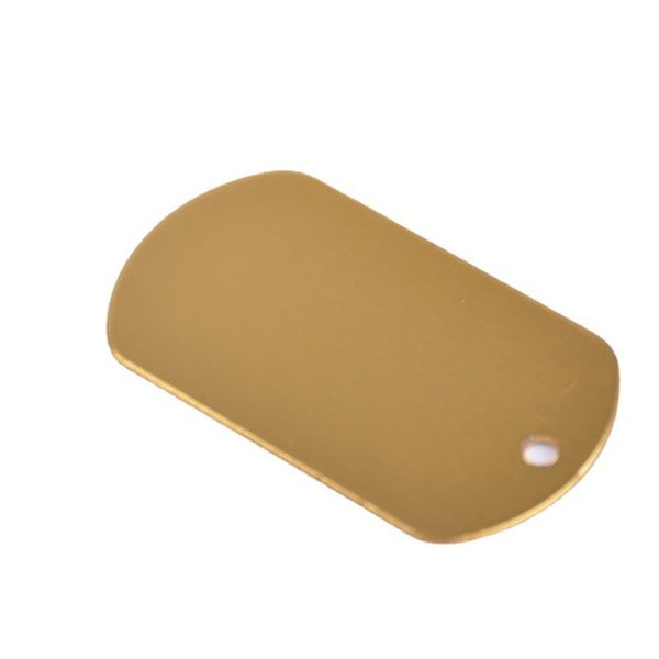 

gold blank mirror stainless steel oval military pet dog metal tag side polished