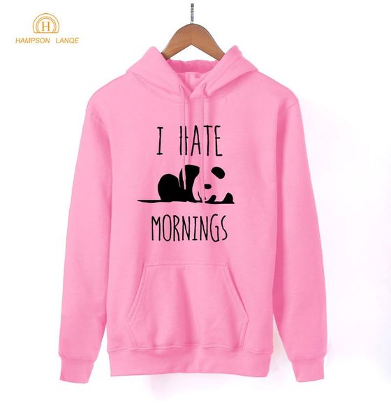

women's hoodies & sweatshirts i hate mornings kawaii panda print 2021 spring women chinese style warm fleece tracksuit harajuku hoodie, Black
